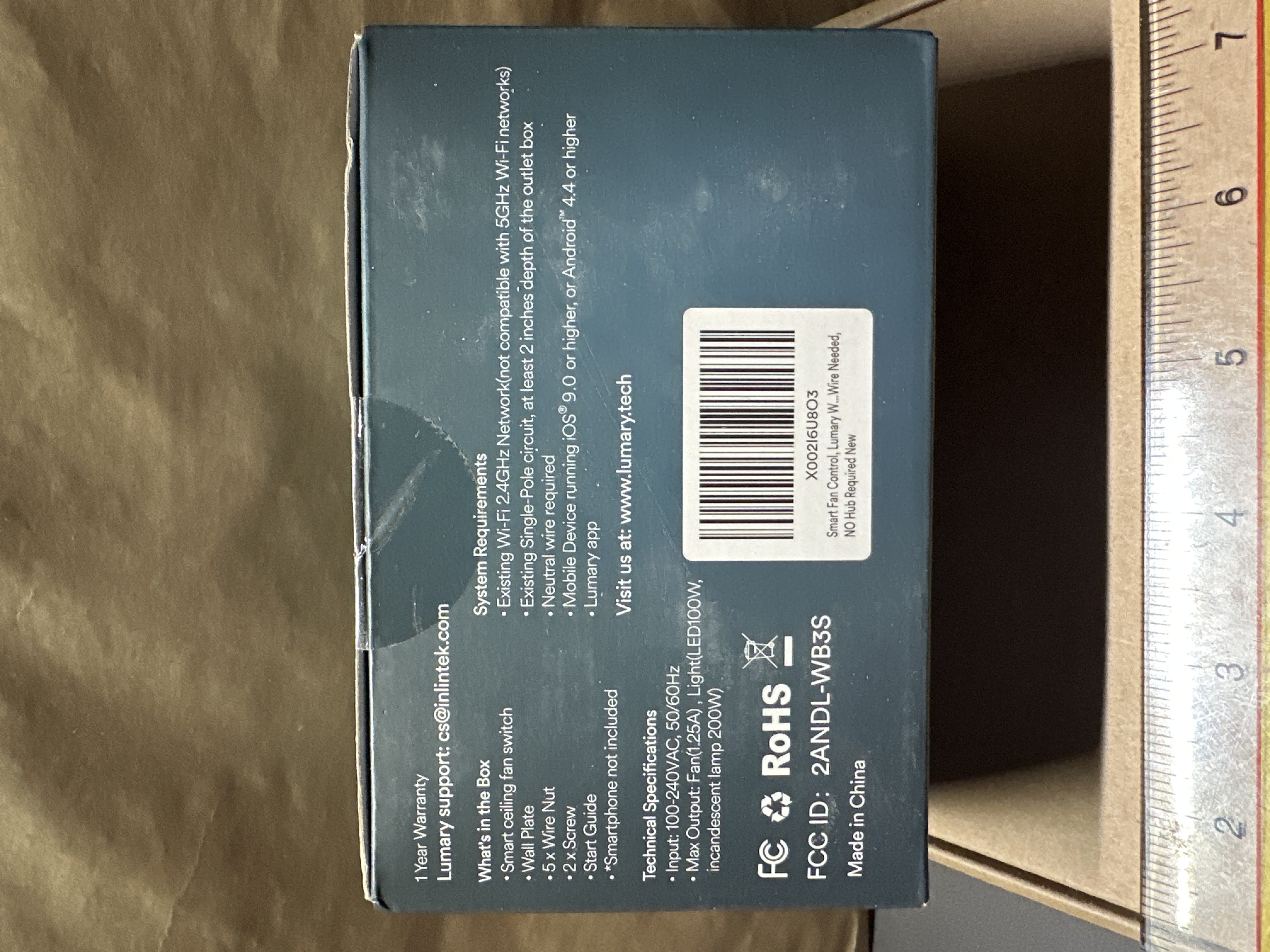 Lumary Smart Wi-Fi Ceiling Fan Switch (NEW) — photo 2