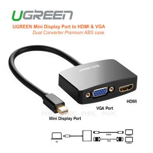 UGreen Mini Display Port to HDMI &amp; VGA Dual Converter Premium ABS Case (Black) (10439) — photo 4