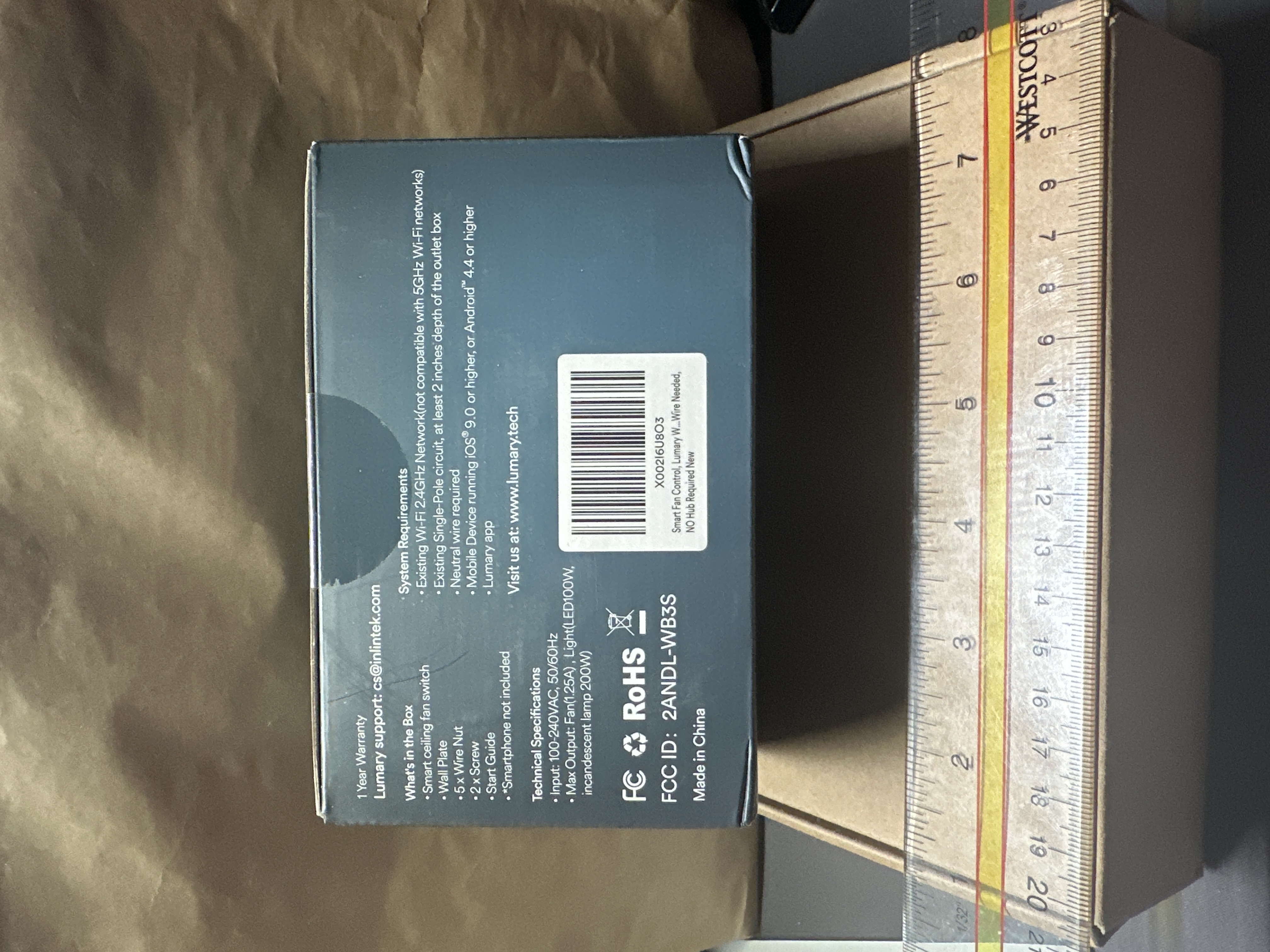 Lumary SMART Wi-Fi 4 SPEED CEILING FAN SWITCH (NEW) — photo 2