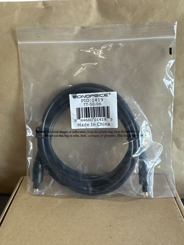 Monoprice S/PDIF (Toslink) Digital Optical Audio Cable, 6ft