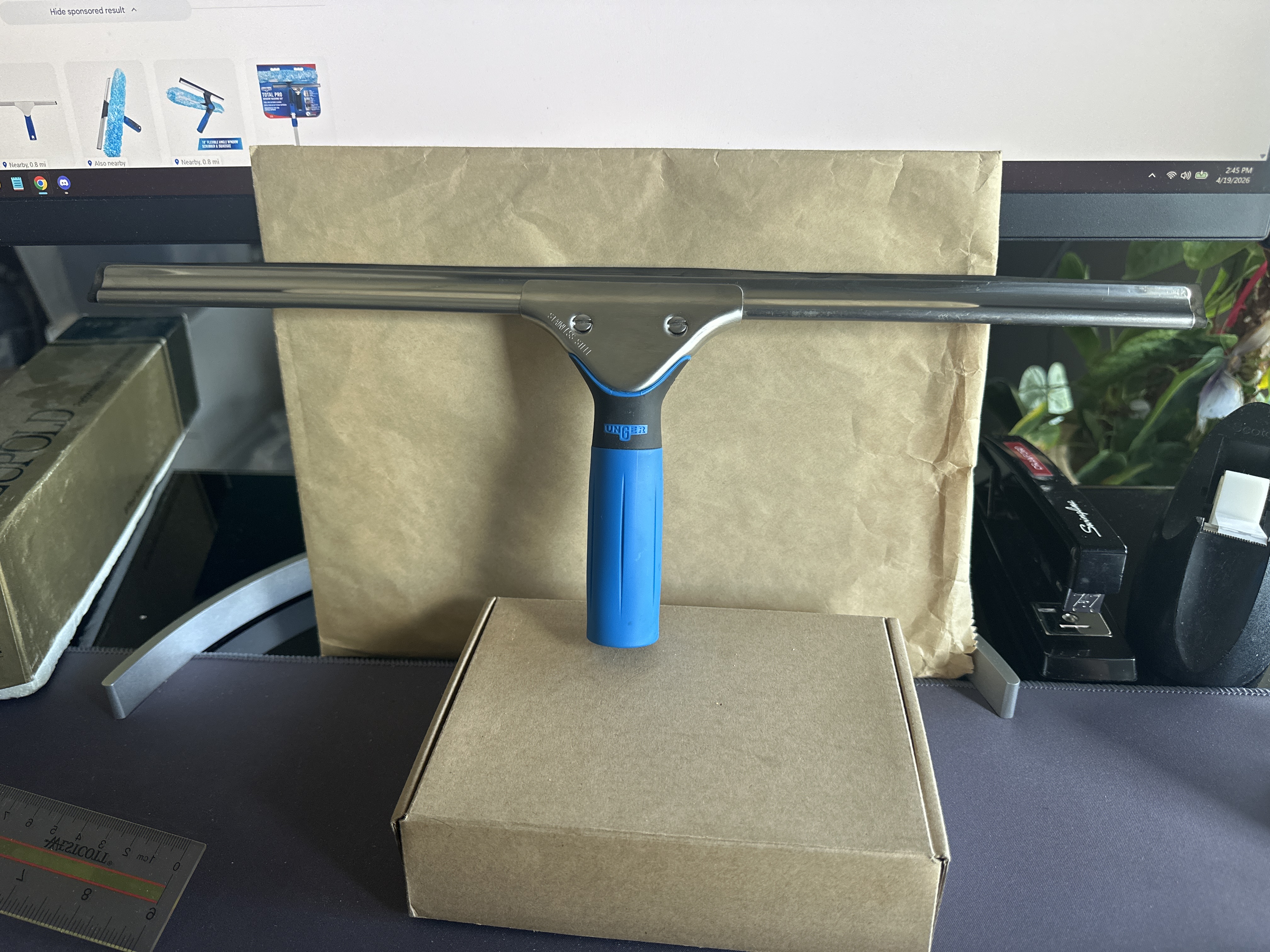 Unger Professional Window Squeegee with Ergonomic Handle (NEW) — photo 3