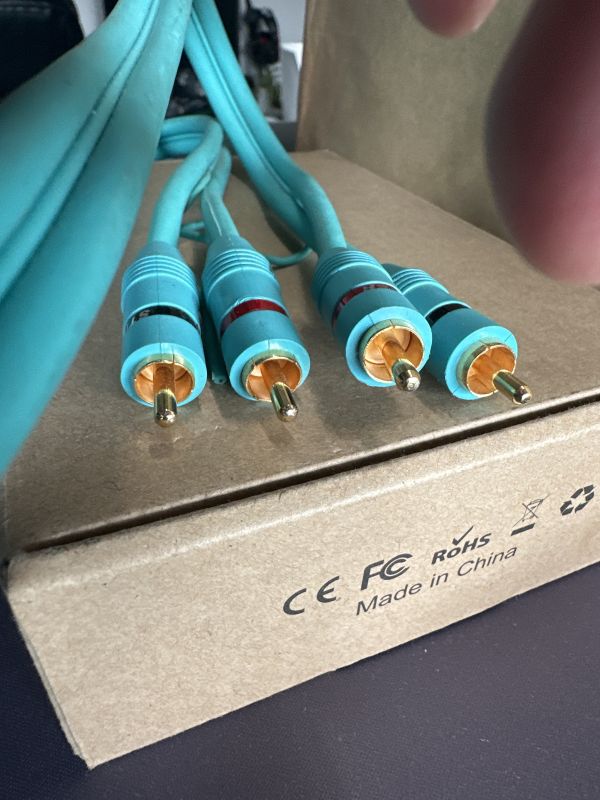 10ft. Stinger Venom Premium 2-RCA Male to Male Green Audio Cable, Gold Plated