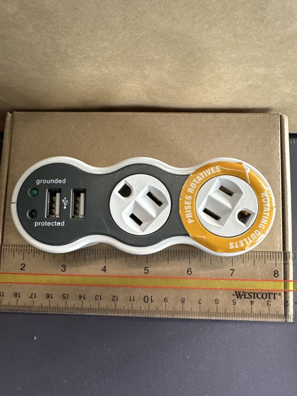 360 Electrical PowerCurve 2 Outlet Rotatable