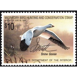 #RW55 1988-1989 $10 Snow Goose  OG, MNH, XF